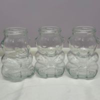 Frascos de Vidrio para Miel con Forma de Oso de 280 ml con Tapas Negras para Velas de Miel y Otras Manualidades