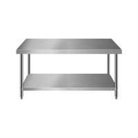 Dispositif de cuisine commercial en acier inoxydable 304 personnalisé Studio table de travail discothèque établi comptoir