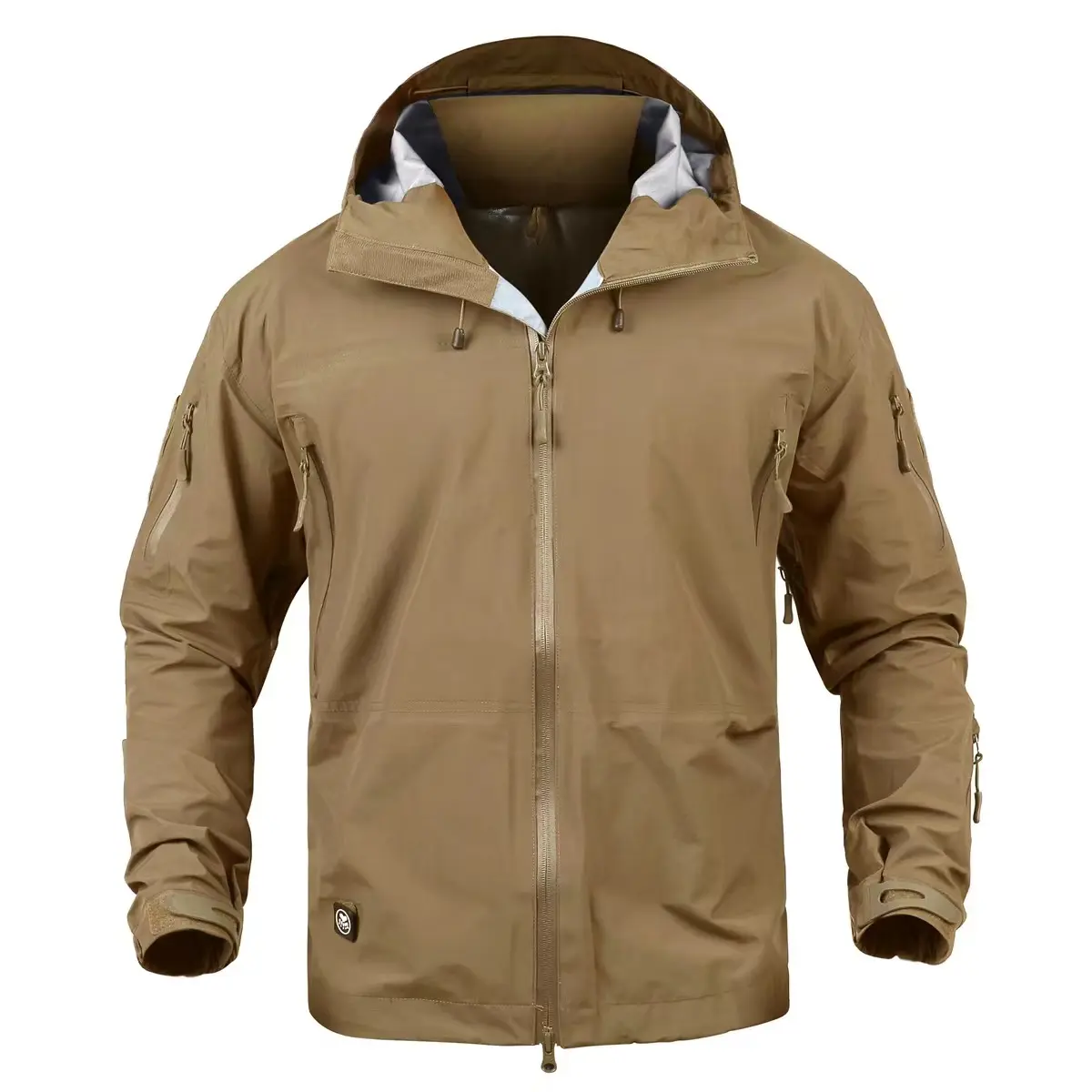 Veste d'extérieur pour hommes, manteau de charge imperméable en peau de requin gris à coquille souple, grand