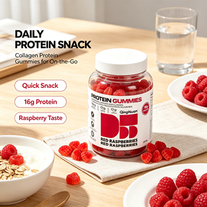 Gomitas de Colágeno 16g Proteína Sabor Frambuesa Roja Sin Azúcar Sin Grasa Sin Gluten Suplemento de Proteína de Colágeno - Product Image 2