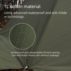 <span class=keywords><strong>Tente</strong></span> de randonnée ultralégère en coton pour 1-2 personnes, idéale pour le camping, la randonnée et les aventures de <span class=keywords><strong>bushcraft</strong></span> en extérieur toute l'année - Product Image 4