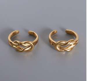 Позолоченное кольцо из нержавеющей стали, 18 карат - Product Image 6