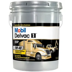 Oli mesin Diesel tugas berat Mobil Delvac 1 ESP 5W-40, 5 galon