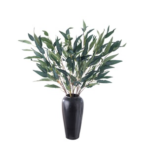 Planta Artificial de Hojas de Eucalipto Verde Oscuro de Avery, Rama Individual, Decoración para Bodas, Estilo INS - Product Image 5