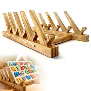 Cross-border wooden puzzle stand, porcelain <b>plate</b> display <b>rack</b>, picture book and photo divider storage <b>rack</b>, oil painting and - Product Image 1