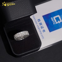 Bague personnalisée Hip Hop en argent sterling 925 avec diamant de laboratoire micro-pavé, grande bague signet en forme de cœur pour femmes et hommes