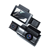 Caméra embarquée grand angle 170 degrés, 1080P HD, écran IPS 3,0 pouces, enregistrement en boucle sur trois canaux, DVR de voiture, caméra embarquée triple objectif