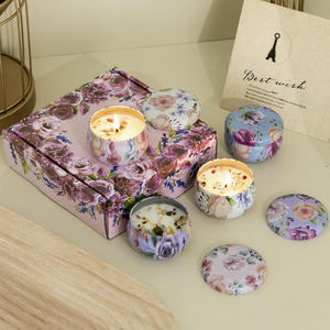 Candela Aromaterapica di Lusso in Cera di <span class=keywords><strong>Soia</strong></span> con Fiori Secchi - Bomboniere per Matrimoni, Regali di Compleanno, Uso Interno, Personalizzazione Disponibile, Vendita all'Ingrosso - Product Image 1