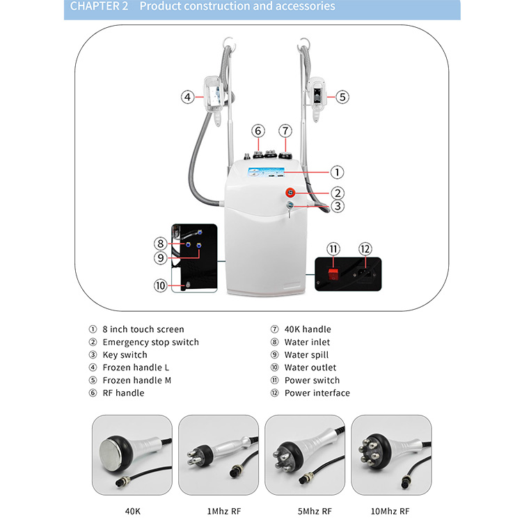 Máquina criolipólisis multifuncional 3 en 1 40k cavitación rf Freeze Beauty rf máquina adelgazante