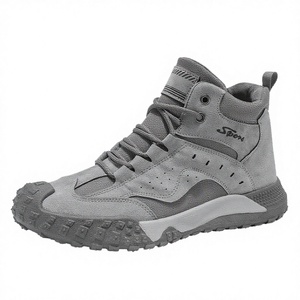 Chaussures de sport décontractées de luxe pour hommes, à lacets, couleur unie, semelle intérieure EVA antidérapante et chaude, en toile respirante pour le printemps - Product Image 3