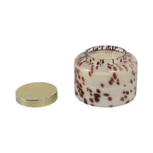 Candela Profumata Decorativa Macchiettata con Coperchio, Stile Pilastro, per Uso Interno ed Esterno - Product Image 2