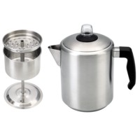 Cafetière portable Potobelo KF en acier inoxydable écologique avec couvercle, design moderne