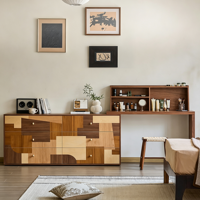Coiffeuse en bois massif, style moderne et épuré, pour chambre à coucher, extensible, petite, avec tiroirs d'angle, style bois naturel, tendance
