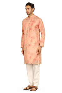 Apricot Peach Designer <b>Kurta</b> Elegant Ethnic Wear for Festive Traditional and Special Occasions <b>Kurta</b> For Sale - Product Image 2