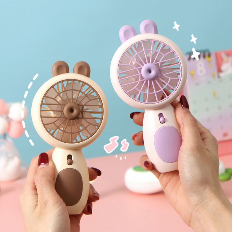 Ventilador De Mano Portátil Recargable USB - Diseño Capibara, 3 Velocidades, Ligero, Para Niños Y Adultos, Ideal Para Viajes