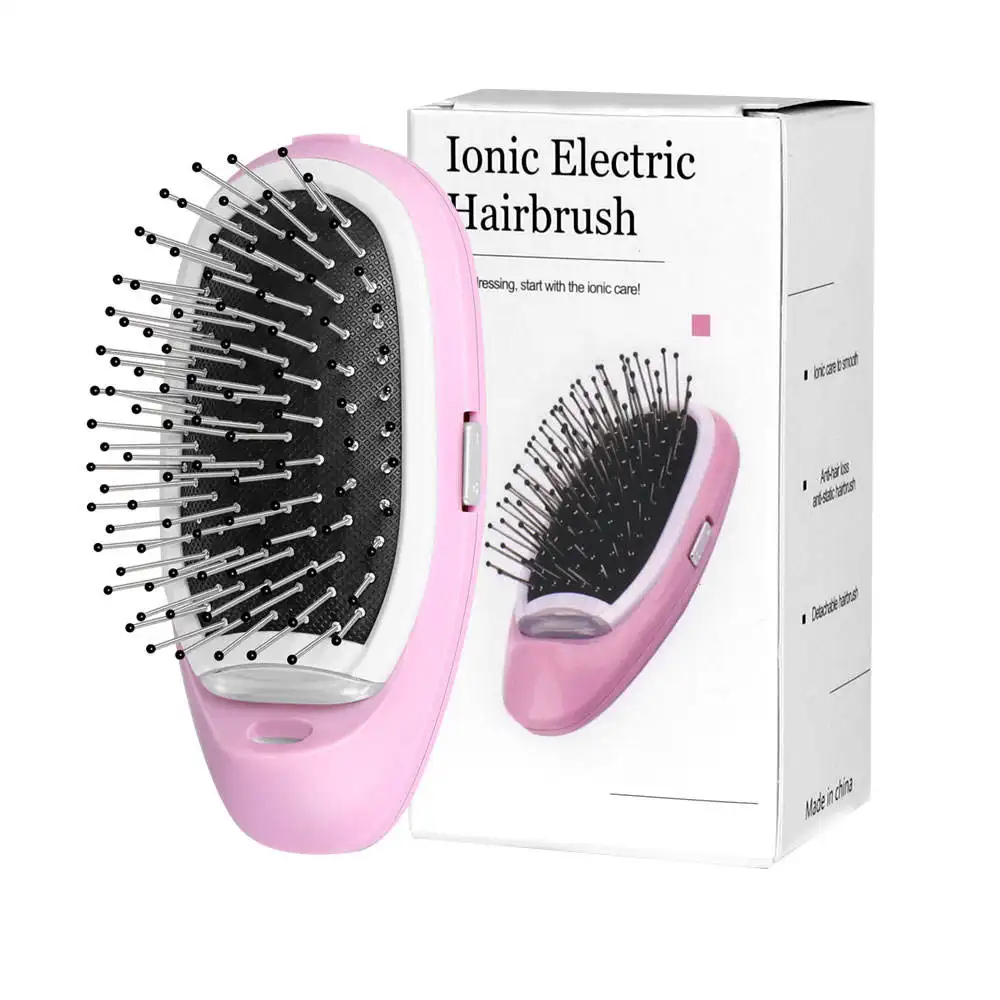 Ionische Haarbürste tragbare elektrische Haarbürste antistatische Magie Negative Ionen Haarmassage Kamm kein Kraus mehr Haarstiller direktlieferung