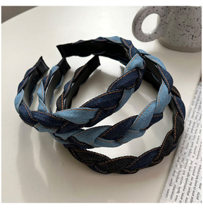 2023 fasce <span class=keywords><strong>per</strong></span> capelli intrecciate in tessuto Denim personalizzato cerchi <span class=keywords><strong>per</strong></span> capelli accessori <span class=keywords><strong>per</strong></span> capelli con fascia <span class=keywords><strong>per</strong></span> capelli da donna personalizzati - Product Image 6
