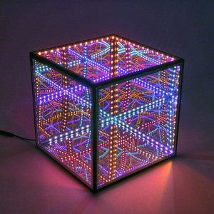 Đảng hộp đêm ánh sáng nội thất bảng đêm đèn rgbic Màu sắc sự kiện trang trí ánh sáng đầy màu sắc Infinity gương Cube ánh sáng đường hầm - Product Image 1