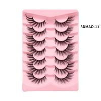 Lot de 10 paires de faux cils volumineux et naturels, effet duveteux, aspect naturel, en faux vison, longueurs variées