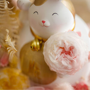 Fleurs romantiques sous dôme de verre, avec <span class=keywords><strong>Maneki</strong></span> <span class=keywords><strong>Neko</strong></span> et chat porte-bonheur, toutes les amour romantiques, en cadeau - Product Image 3