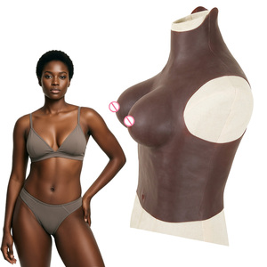 Prótesis de silicona marrón oscuro para hombre a mujer, faja moldeadora de senos, para transgénero, travesti, cosplay, copas B/C/D/E/F/G - Product Image 1