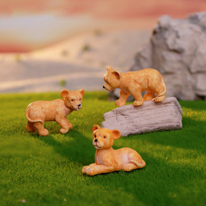 Miniature Animals Resin Figurines Kids Puzzle Cognition Child Gifts <b>Simulation</b> Wild Forest Zoo Ornament Model Animal Lion Toy - Product Image 5