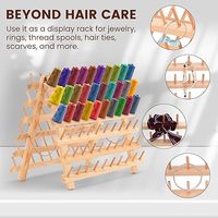 Porte-perruque en bois tressé décoratif pour la maison pour organiser votre perruque ou accessoires pour cheveux