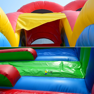 Tobogán Inflable Comercial Gigante Arcoíris de <span class=keywords><strong>Tres</strong></span> <span class=keywords><strong>Carriles</strong></span> para Niños y Adultos, Castillo Inflable para Alquiler - Product Image 4