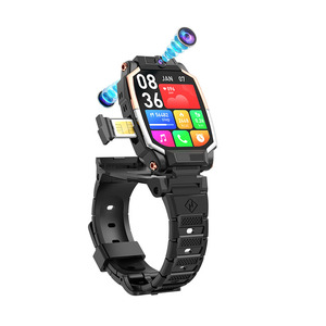Montre connectée HKSF H13 SIM 4G Full Netcom avec caméra rotative, appel vidéo, positionnement GPS, batterie 840 mAh pour iOS Android Noir - Product Image 1