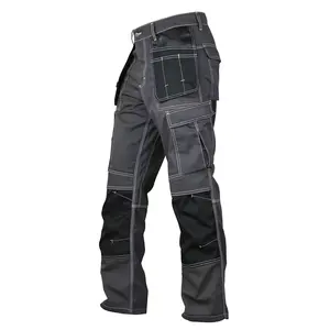 HCSF брюки для работы мужские хлопковые черные рабочие брюки с 6 карманами рабочие грузовые рабочие брюки