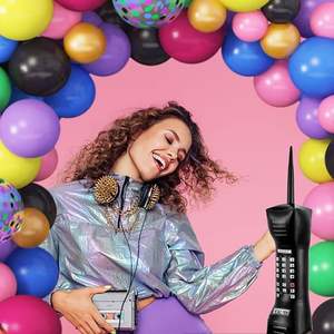 80s 90s Decoraciones <span class=keywords><strong>de</strong></span> fiesta Globo Guirnalda Kit Disco Ball Radio Retro Globos Volver a 80s 90s Hip Hop Suministros <span class=keywords><strong>de</strong></span> cumpleaños - Product Image 2