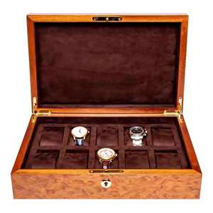 DS OEM Luxury Wooden <b>Watch</b> <b>Case</b> Leather Lining Eco-Friendly Wood-Grain Finish Rectangle Shape Button Closure Custom Storage <b>Box</b> - Product Image 2
