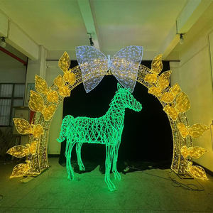2026 décorations de tunnel d'<span class=keywords><strong>étoile</strong></span> de noël en plein air 6m 20ft lumière chaude en aluminium explosif Boom Motif lumières pour une utilisation extérieure festive - Product Image 5