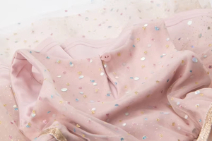 Robe de bal en satin pour filles, imprimé géométrique, dentelle décorative, longueur genou, été, col en V, respirante, sequins, ourlet asymétrique - Product Image 3