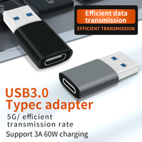 Casing cangkang logam campuran aluminium berkualitas casing USB jantan ke adaptor OTG Tipe C wanita