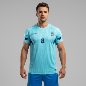 HOSTARON Set Personalizzato di Uniformi da Calcio in 100% Poliestere, Maglia da Calcio Retrò, Completo Sportivo Personalizzato - Product Image 1