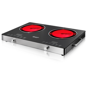 Cocina Eléctrica de Doble Placa Infrarroja RAF de 7000W, Pantalla LED, Fabricada con Placa de Micro Cristal, Bajo Ruido, Sensor Táctil - Product Image 3