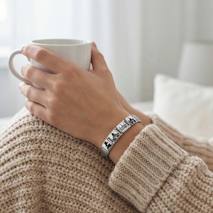 Bracelet en acier inoxydable 9 mm à maillons, style italien, avec breloques architecture et châteaux de Russie (Moscou, Saint-Pétersbourg), pour la création de bijoux DIY - Product Image 6