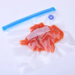 Kantung Plastik Ritsleting Penyimpanan Makanan Kedap Vakum Dapat Dipakai Ulang Cocok untuk Memasak Sous Vide