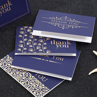 9 disegni un Set con stampa personalizzata lamina d'oro piegata cartoline di ringraziamento con buste per il Festival di promozione aziendale
