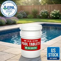 EPA Sertifikalı Havuz Suyu Tabletleri 3 İnç 50lb, ABD Stokları Düşük Minimum Sipariş Adedi Hızlı Gönderim