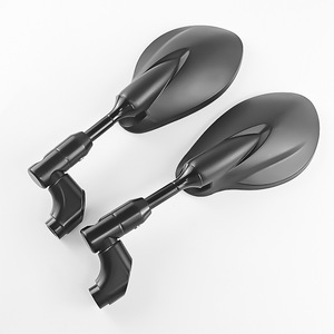 Espejo retrovisor para motocicleta Qiangye, forma ovalada negra Universal para bicicletas eléctricas, scooters, protección de seguridad para motocicletas - Product Image 3