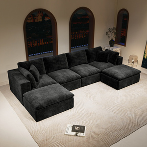 Modular <b>Convertible</b> Sectional Sofa Set Upholstered Compressed Couch for Apartment Living Room - Product Image 3