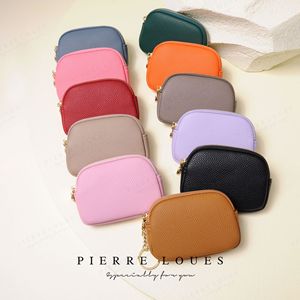 Pierre Loues Mini Coin Purse Solid Color <b>Portable</b> Keychain Wallet Unisex Everyday Use Summer 2024 - Product Image 1