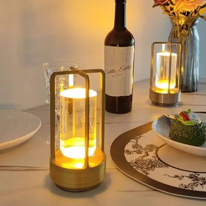Lámpara de <span class=keywords><strong>Mesa</strong></span> LED Recargable de Aluminio, Inalámbrica, Moderna, Sencilla, con Control Táctil y Regulable, para Decoración de Restaurantes, Hoteles y Dormitorios - Product Image 1