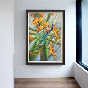 <span class=keywords><strong>Pavone</strong></span> all'ingrosso dipinto a olio fatto a mano fujian moderno astratto pop art decorazione <span class=keywords><strong>pavone</strong></span> disegno immagine - Product Image 2