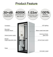 Cabine téléphonique insonorisée moderne, directement de l'usine, cabine acoustique de bureau, cabine modulaire portable en aluminium pour bureau à domicile, appartement