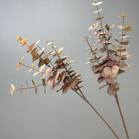 Feuille d'eucalyptus artificielle, fleur artificielle, décoration de mariage et de maison, plante verte, arrangement de feuilles de monnaie