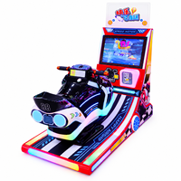 Machine d'arcade interactive de course de dirigeables pour enfants avec écran LCD de 22 pouces, fonctionnant à monnayeur, pour centres de divertissement familial et lieux de loisirs