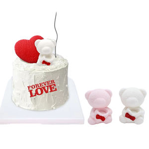 Decorazione di torta commestibile fatta a mano a forma di animale di nozze 3D per coppie felice torta decorazioni forniture - Product Image 1